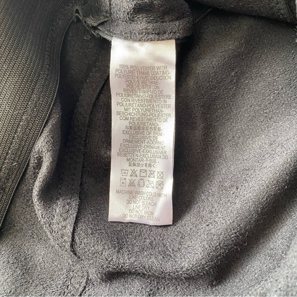 Free People Vegan Leather Biker Leggings Black High Rise Skinny Pull On Size 26 - Picture 8 of 11